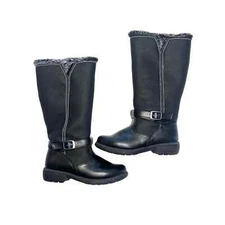 Tall Winter Snow Black Boots size 8