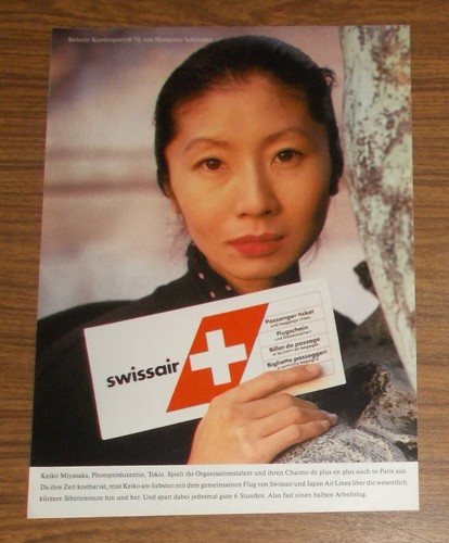 Seltene Werbung SWISSAIR - Kundenporträt 74 - Photoproduzentin 1990