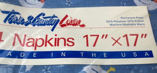 USA TOWN & COUNTRY 90s Vintage Cloth Napkins Set Of 8 Gaggle Of Geese Goose NOS - Picture 3 of 3