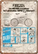 Bicross BMX Magazine AD Frejus Bike 12" x 9" Reproduction Metal Sign B546