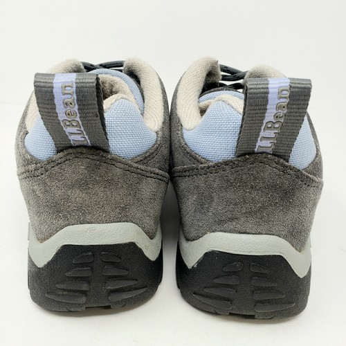 LL Bean Mujer 5.5 W Ancho Aire Libre Senderismo Trail Zapatos Gris Gamuza y Azul Atlético - Imagen 3 de 11