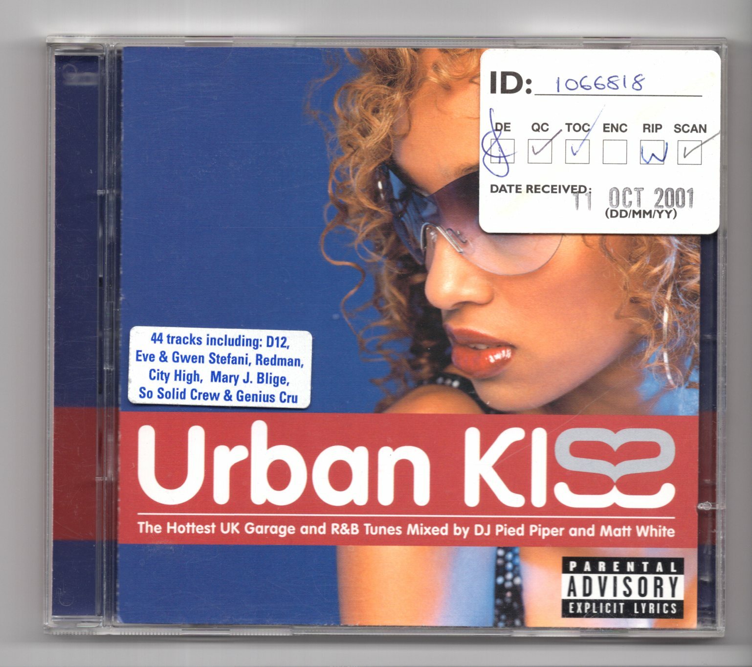 (IX558) Urban Kiss, 44 tracks various artists - 2001 double CD