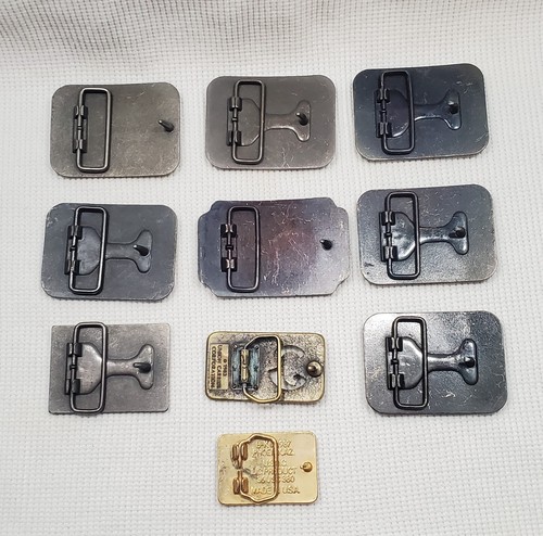 Vintage Lot of 10 Belt Buckles Bicentennial Olympics Nine Lives Cat USA - Picture 2 of 4