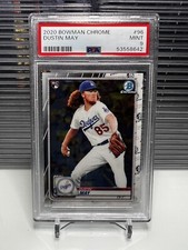 Dustin May 2020 Bowman Chrome #96 Rookie RC PSA 9 MINT
