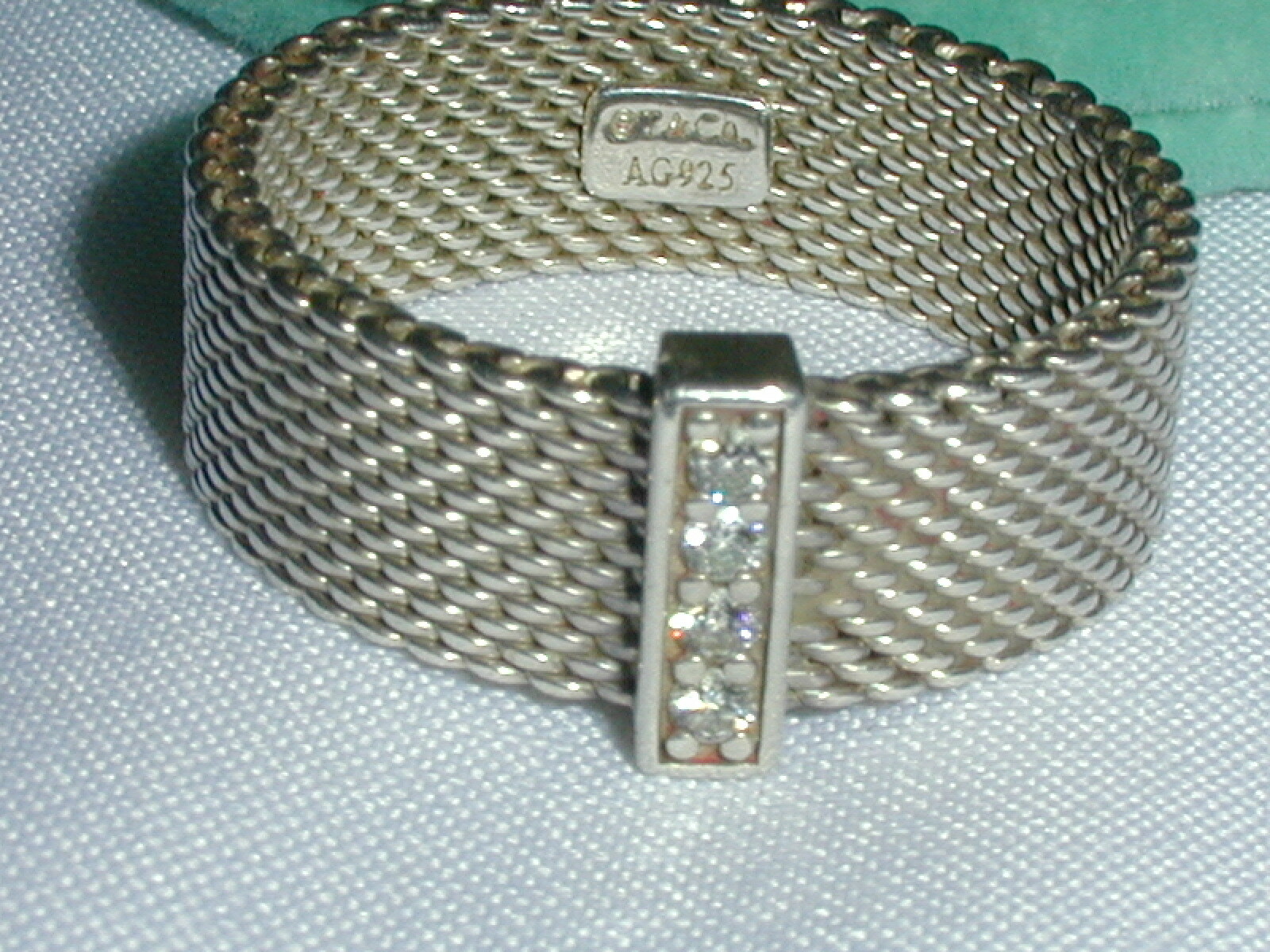 CO STERLING SOMERSET MESH BAND RING 