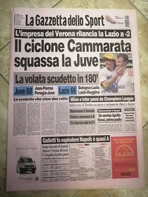 La Gazzetta Dello Sport N°102 – 1er Mai 2000 – Verona, Lazio, Juve – Vintage
