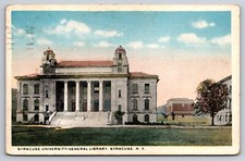 Syracuse University General Library Syracuse New York Antique Postcard 1921
