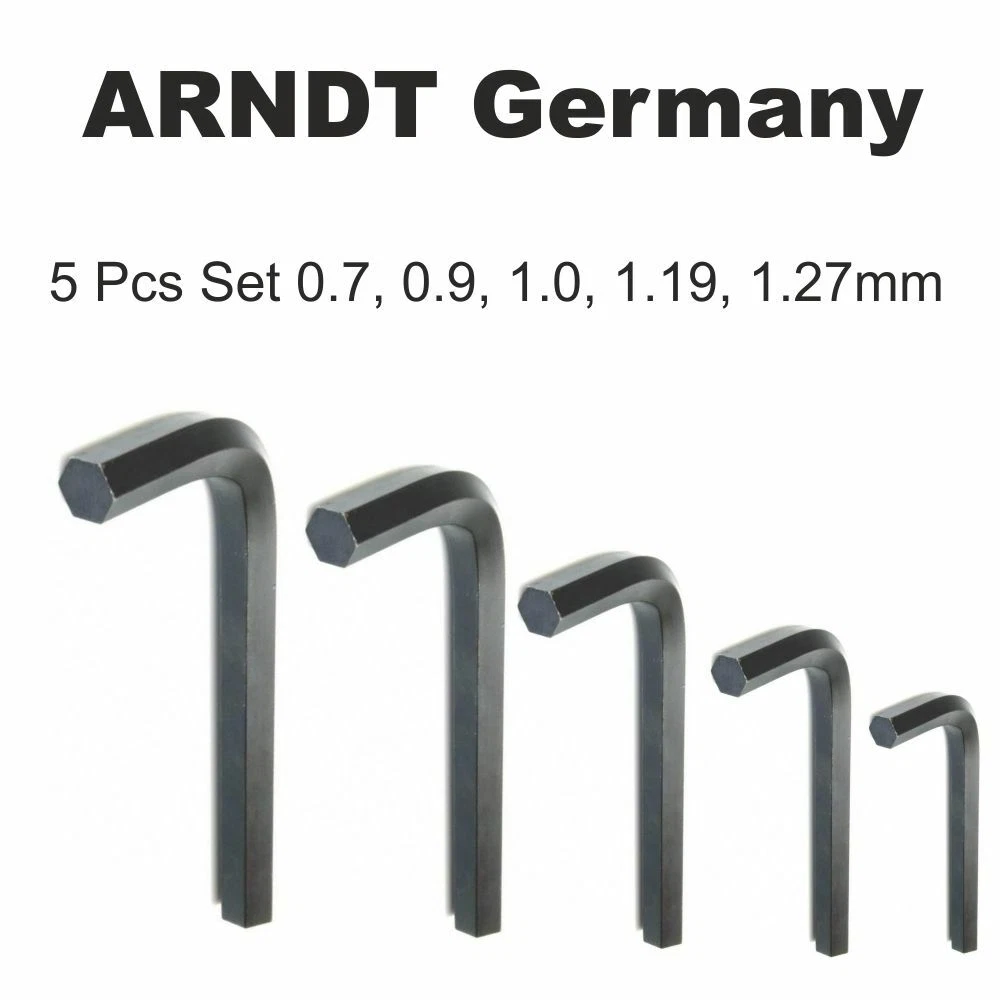 5pcs 0.7 0.9 1.0 1.19 1.27mm Allen Key Hex Key Set Mini Micro Hex Allen Keys