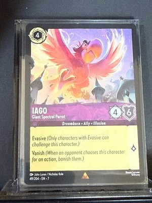 Iago Giant Spectral Parot EN7 49/204 Disney Lorcana Rare NM