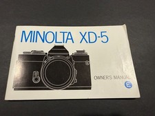 Minolta XD-5 Camera Instructions Manual....Free Shipping