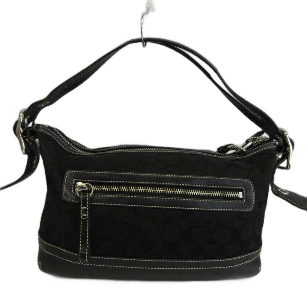 COACH Signature One Shoulder Bag Handbag Canvas Leath… - Gem