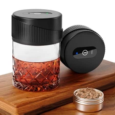 Electric Whiskey Smoker Kit with 6 Flavors Wood Chips, Cocktail Smoker Kit Bu...
