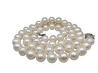 36 Inch Long Genuine 8-9mm ROUND White Pearl Strand Necklace Cultured Freshwater — photo 1
