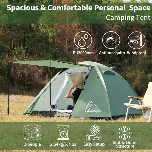 Campingzelt, einfacher Aufbau, 1-2-8-10 Personen wasserdichtes und tragbares Zelt für Ca... - Bild 3 von 6