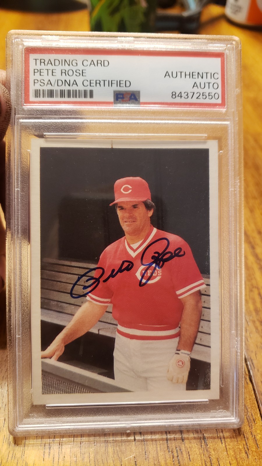 Pete Rose Signed Autographed Card PSA/DNA Authenticated - REDS