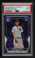 2023 Bowman Chrome Sapphire Edition Prospects Purple 16/25 Brandon Mayea PSA 9
