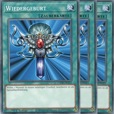 yugioh 3x Wiedergeburt L5DD-DEA15 COMMON 1AUFLAGE DEUTSCH