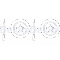 2X Delphi Bremsscheiben 302Mm Voll Hinten Passend FüR Hyundai IX35 Nexo Tucson K