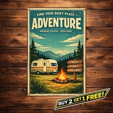 Life Is Better At The Cabin Metal Sign Vintage Nature Wall Decor 8x12