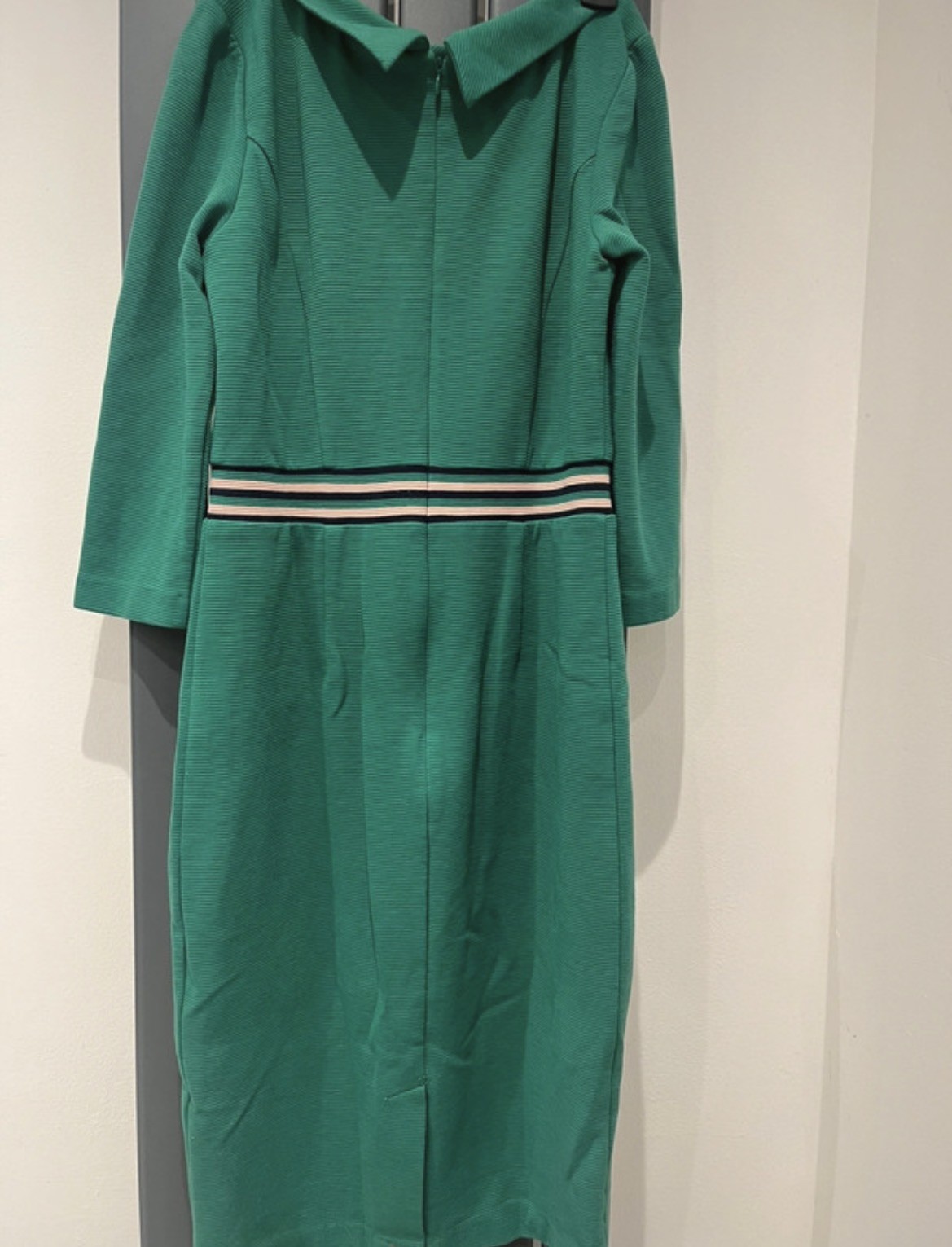 Boden Green Stripe Detail Daisy Ottoman Dress Uk 12R image 3