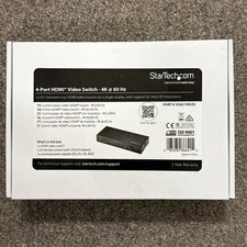 NEW StarTech VS421HD20 4-Port HDMI Switch - 4K 60Hz - Supports HDCP - IR - HDMI