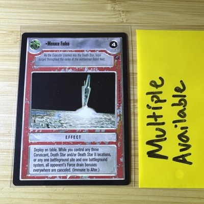 Star Wars CCG Decipher Menace Fades