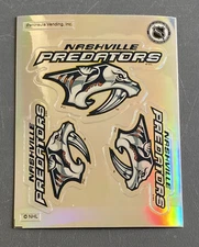 1999 Prism PVI VENDING MACHINE STICKER - NHL Nashville Predators Hockey 4” x 3”