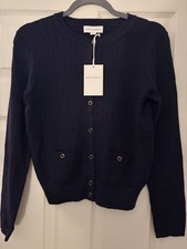 Free Assembly Women s Cozy Yarn Welt Pocket Cable Cardigan Sweater, Size -XS 0-2