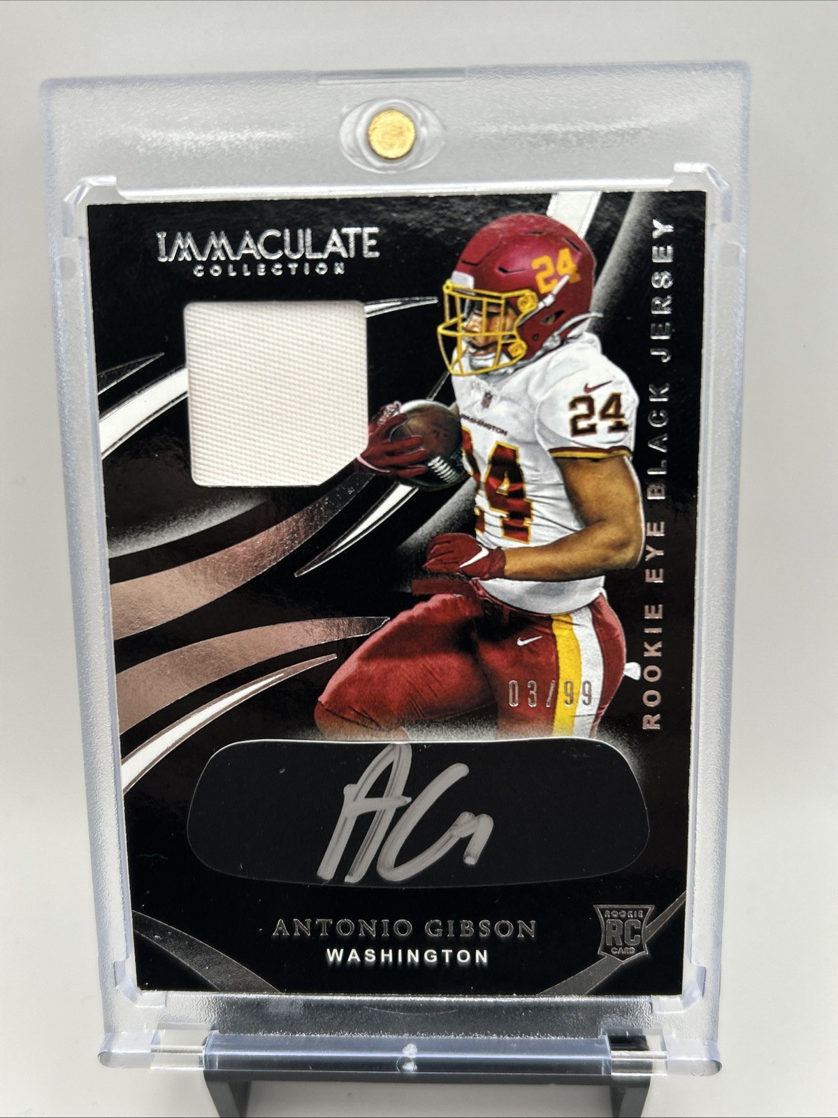 2020 Panini Immaculate Collection Antonio Gibson RC Rookie Eye Black RPA #03/99
