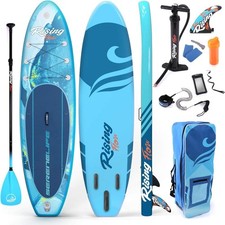 SereneLife Inflatable Stand Up Paddle Board Wide Stance, 6 Inches Thick NEW 