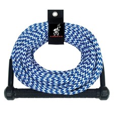 Water Ski Rope, Tractor-Grip Handle, 1 Section, 75-Feet,Blue and White