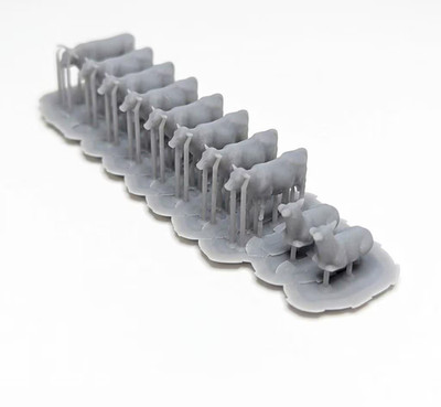 N Scale 1/160 set of 10 Cows N8009 | Whistle Stop Models