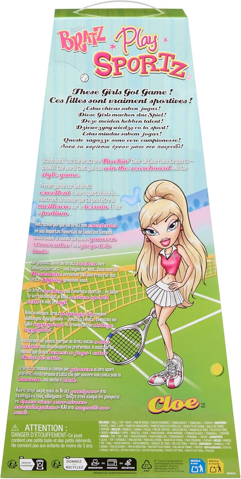Play Sportz Cloe Fashion Doll with Accessories, Tennis