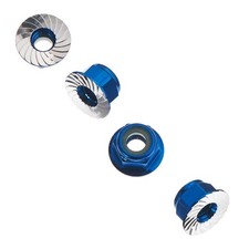 Axial AXA1046 Wheel Nut M4 Serrated Blue 4 AXIC1046 Electric Car/Truck Option