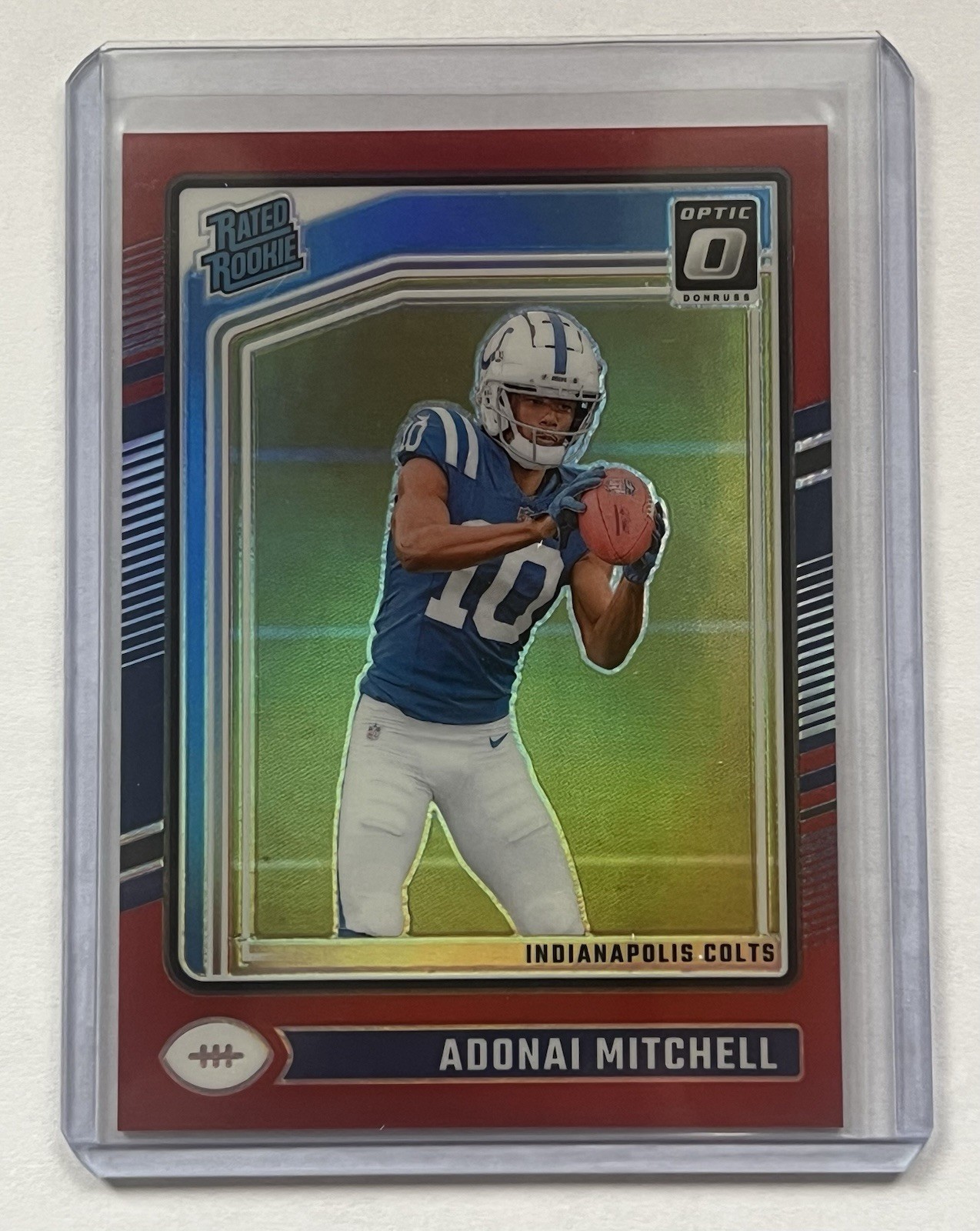 Adonai Mitchell 2024 Donruss Optic Rated Rookie RC Red /125 Colts #203