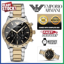 New Emporio Armani Watch AR11521 Two-Tone Stainless Steel Strap Men's Watch 43mm