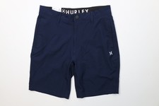 New Hurley Mens Size 30 Above Knee All Day Hybrid Shorts Stretch Blue Reflective