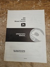 Vintage John Deere Operators Manual 2BV Power Blower/Vacuum OM-M78993