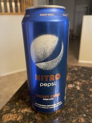 1 Can NITRO Pepsi Draft Cola 13.65 oz. Nitrogen Infused Soda UNOPENED New