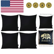 4-Pack 100 Cotton Comfortable Solid Decorative Throw Pillow Case Square Cush...