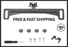 Universal Car Rear View Camera License Plate Bracket, Premium Backup Black 