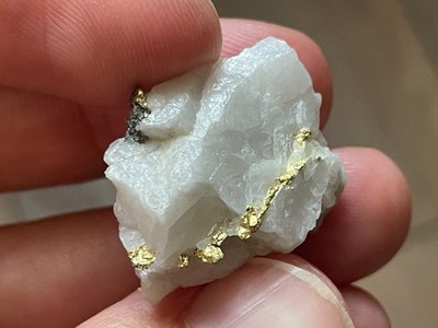 Crystalline Gold in Quartz Specimen - 16 to 1 Mine, Sierra County, California