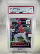 2022 Donruss Elly De La Cruz Rated Prospect Vector PSA 10 Gem Low POP  #RP6