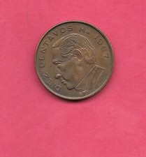 MEXICO MEXICAN KM433 1967 10 CENTAVOS VF VERY FINE USED OLD BRONZE MEXICAN COIN