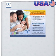 Mini Portable Crib Mattress Firm Hypoallergenic Waterproof Eco-Friendly 3 Inch