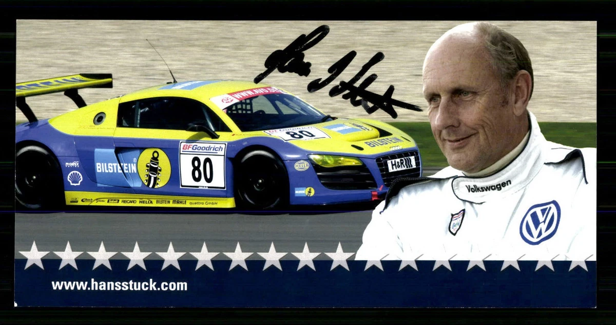 Carte Autographe Signée Hans Joachim Stuck - Formule 1 - Original Allemagne