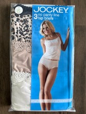 Jockey No Panty Line Promise Hip Briefs 3 pack Size 6 NEW
