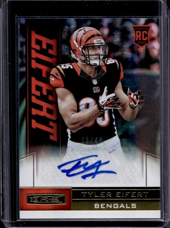 Tyler Eifert Panini Rookies & Stars #194 Autograph Longevity Gold