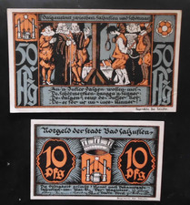 Notgeld Bad Salzuflen 10Pf + 50 Pf