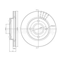 Metelli 2X Bremsscheibe Vorne Ø239.7 Mm BelüFtet FüR Ford Ka Rb_ 1.3I 1.0I